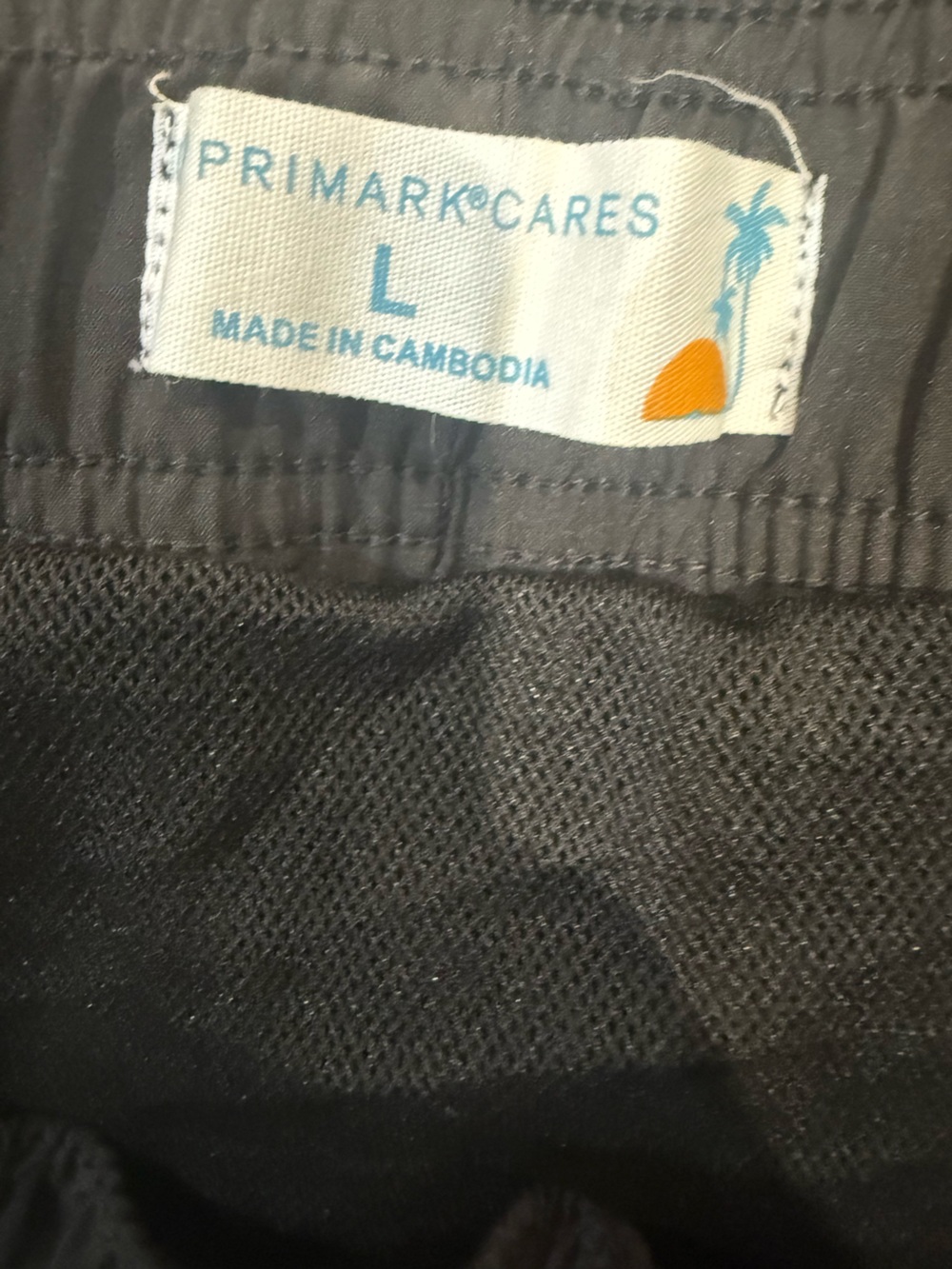 Primark Black Mesh Athletic Shorts with Small Orange Accent - Picture 3 of 3